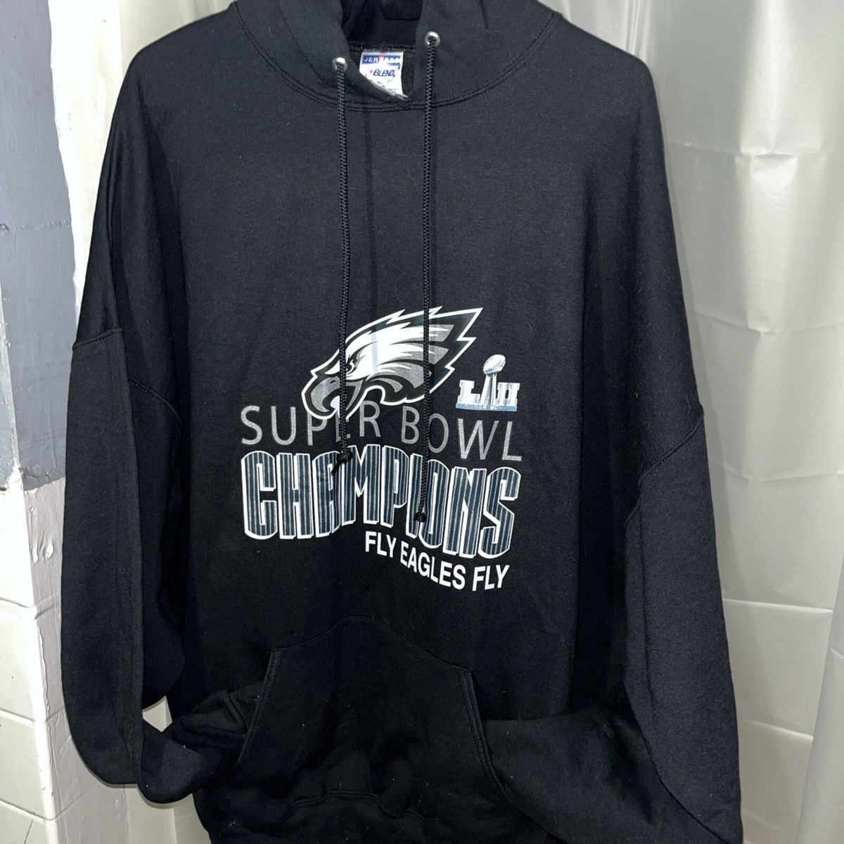Vintage Jerzees Philadelphia Eagles Super Bowl Sweatshirt Hoodie Men's 4XL