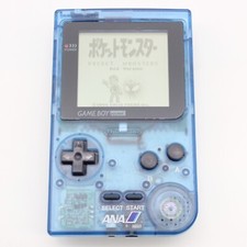 Nintendo Gameboy Pocket Console ANA Clear Blue Limited GBP Japan Tested 69