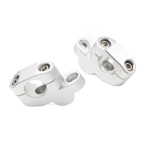 1 25mm Offset Handlebar Clamp Riser For Honda Suzuki Yamaha Kawasaki Silver - Picture 8 of 12