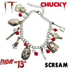 Antique-Style Horror Movie Charm Bracelet