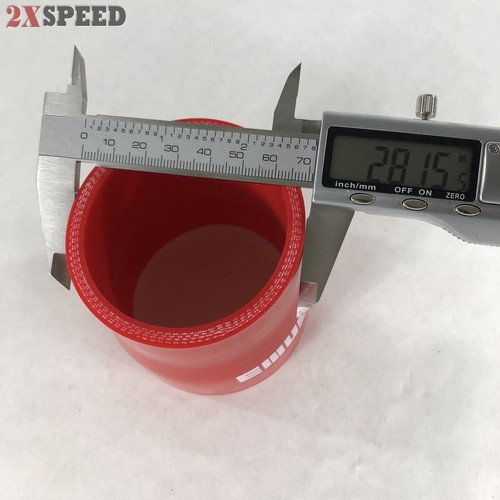 3Ply 2.75" To 2.5'' Inch Straight Reducer Silicone Hose Coupler Red with Clamps - Picture 6 of 11