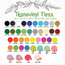 Heat Transfer Vinyl HTV Iron on Heat press Soft stretch cutter cricut cameo 10"