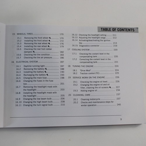Genuine 2017-2019 KTM 1090 Adventure English Owners Manual - Picture 7 of 19