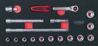 "Ks Tools SCS 3/8\" SteckschlüSsel-Satz, 17-Tlg. In 1/3 Systemeinlage (713.1017)"