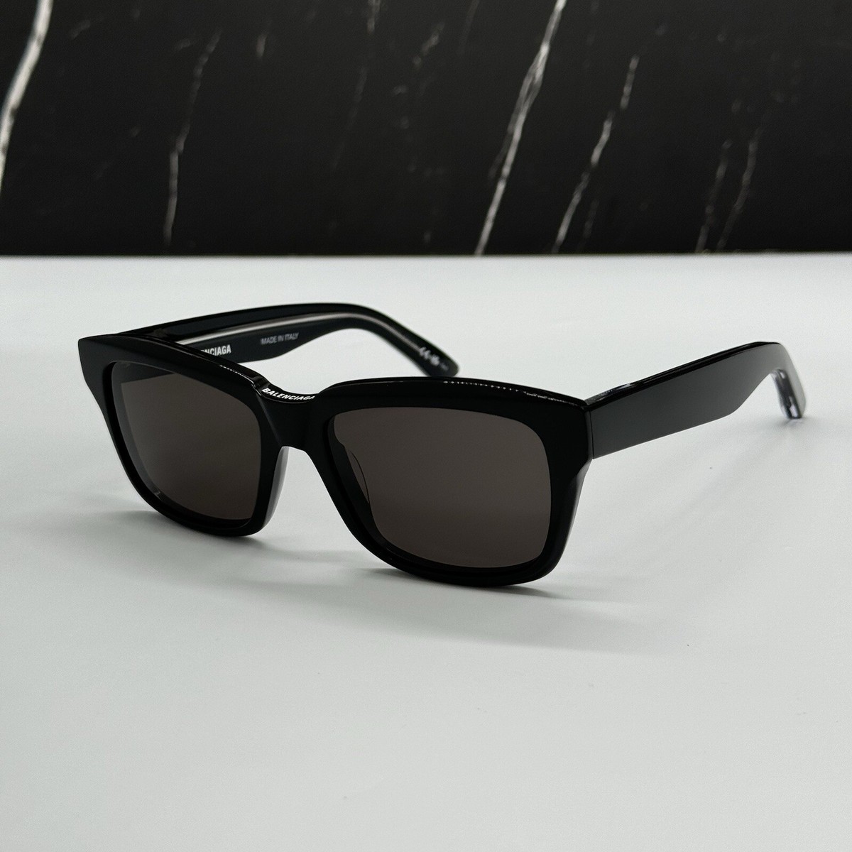 NEW BB0346S 001 BALENCIAGA BLACK SQUARE WOMEN SUNGLASSES | eBay