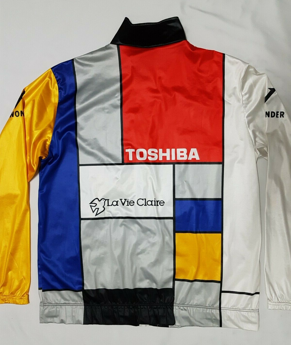 TOSHIBA RACING ナイロンジャケット VINTAGE TOSHIBA LA VIE CLAIRE LONG SLEEVE CYCLING JACKET SIZE 4