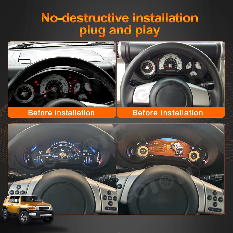 Cuadro de instrumentos digital LCD velocímetro tablero de instrumentos para Toyota FJ Cruiser 07-21 Foto 2 de 4