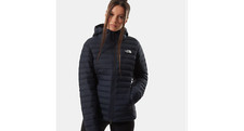 Womens North Face Stretch Down Hooded Jacket Nf0a4r4krg1 Black Size L