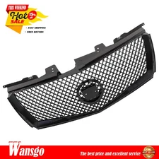 Grille Plastic Bumper Assembly For Cadillac CTS 2008-2013 Gloss Black Mesh New