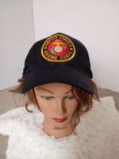 USMC United States Marine Corps Hat Cap Black Embroidered Patch Crest Patriotic