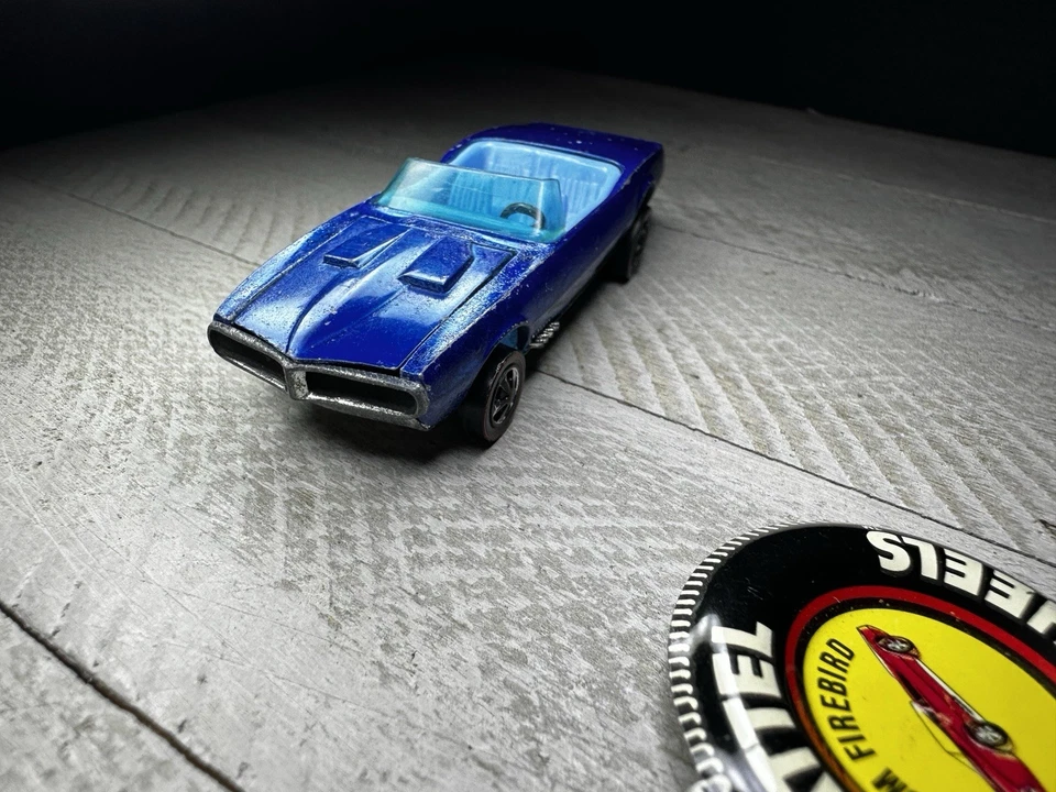 Винтажный Hot Wheels Redline 67 заказной Firebird HK синий с LT синий/Int - Изображение 3 из 4