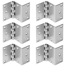6 Pack Offset Door Hinge,2-3/4" High x 1-3/8" Leaf Width, Half-Surface Chest ...