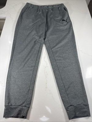 Men s XL PUMA SE WAY 1 Heather Gray SWEAT Pants JOGGERS Zip Pocket Drawstring