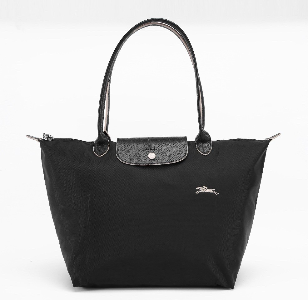NWT Longchamp Le Pliage Club 70th Anniversary L Tote Bag Black