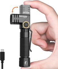 EDC Flashlights Rechargeable, 90 Degree Flashlight with Magnet 400 High Lumens L