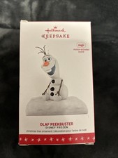 Hallmark 2016 Keepsake Olaf Peekbuster Magic Motion Disney Frozen Ornament