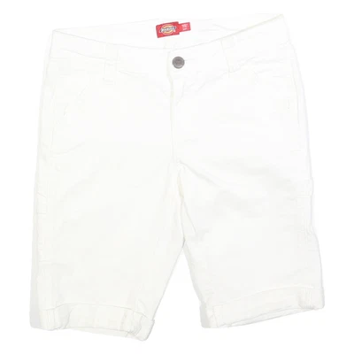 Shorts DICKIES Femme Blanc Casual Coupe Régulière M W30 Mélange De Coton - Photo 1/4