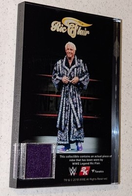 WWE Ric Flair Authentic Worn Robe Piece Plaque 2K Fanatics 2018