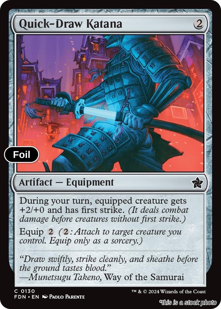 Quick-Draw Katana FDN 130 MTG Foundations Common Foil EN NM
