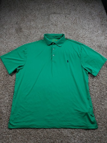 Polo Ralph Lauren Performance Poloshirt 2XB Herren Grün Kurzarm Golf