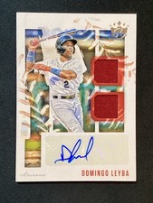 2020 Panini Diamond Kings DK Material Signatures Domingo Leyba Rookie Auto RC