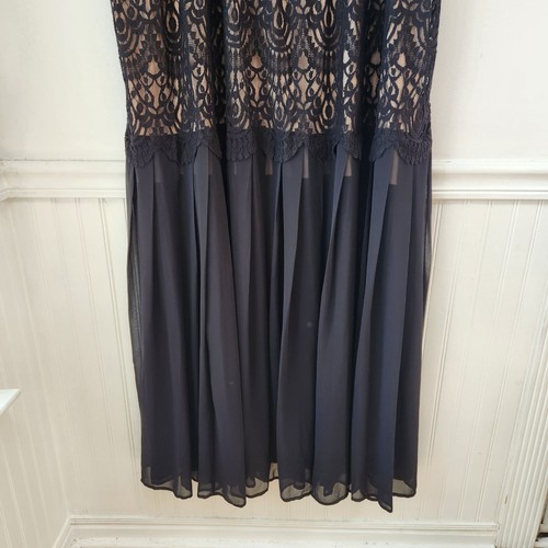Maxi Vestido Lela Rose for Lane Bryant Negro Encaje Largo Formal Talla 28 - Imagen 5 de 11