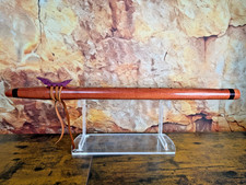 Premium Exotic Blood Wood Native American Flute w/Acrylic Inserts. F 7/8 bore