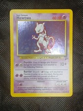 Pokemon Mewtwo Holo Carta Rara 10/130 Set Base 2, WOTC LP