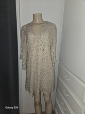 Alice + Olivia Shift Dress Sequin Embellished Mini Dress Party Size Medium
