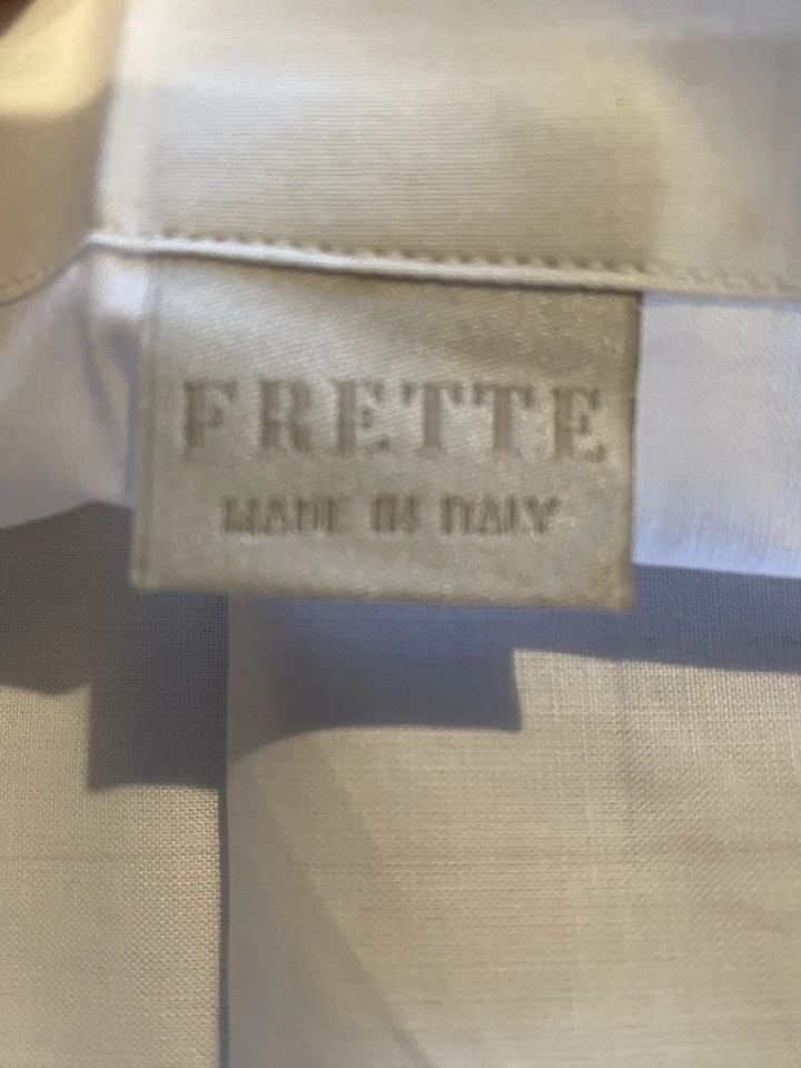 NUEVO CON ETIQUETAS TRASTE King Sham Óptico Blanco 100% Algodón 22"x36" Lana Baun Hecho en Italia Foto 4 de 4