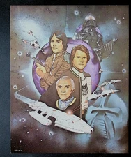 Battlestar Galactica 1978 Cast Artwork Apollo Adama Starbuck Vipers Cylon Still