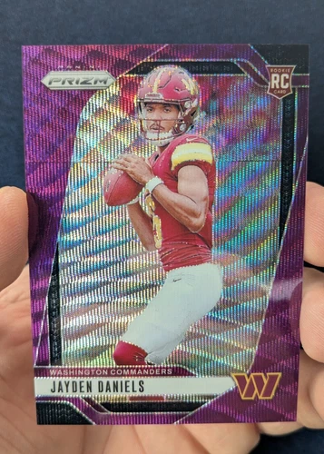2024 Panini Prizm - Rookies Jayden Daniels #347 Purple Wave Prizm /99 (RC)