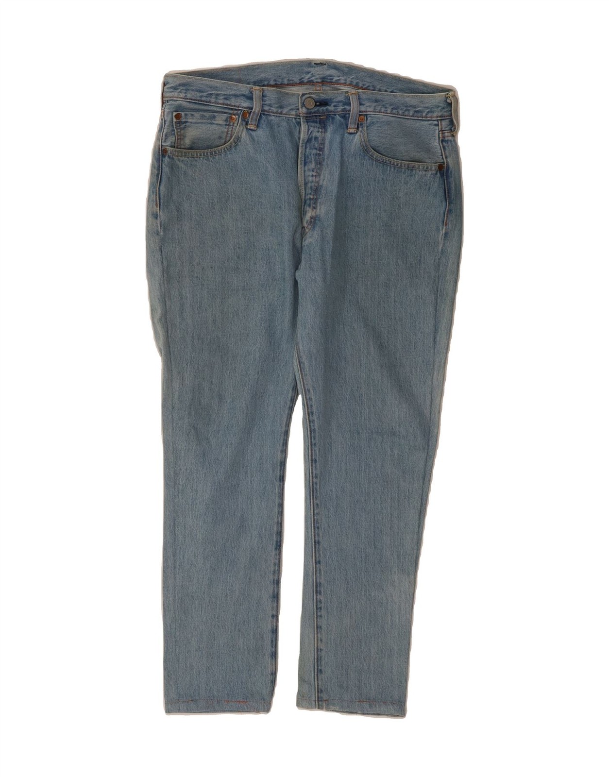 Pantalones de mezclilla rectos LEVI'S 501 W34 L27 azul algodón DP87 para hombre
