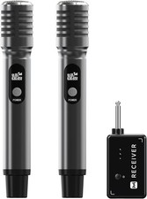 Wireless Microphones, Professional UHF Dual Wireless Microphone with 240 Ft Effe