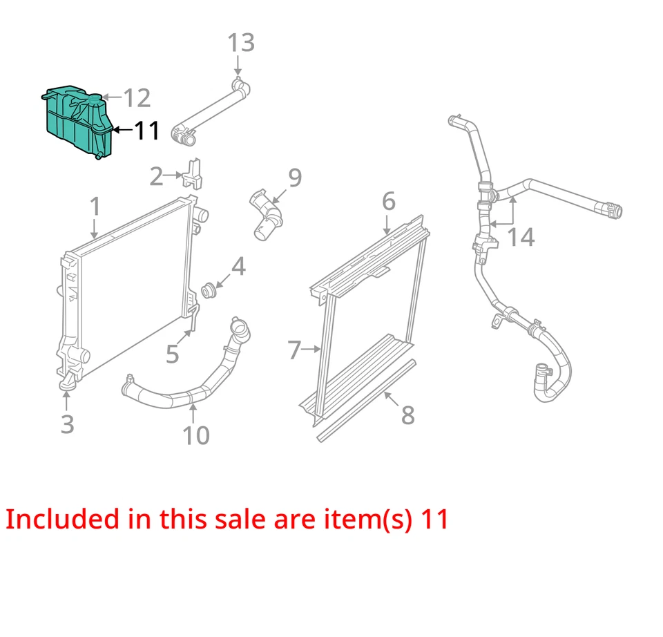 Dodge Challenger 2018 botella de desbordamiento de refrigerante fabricante de equipos originales 94 k millas - LKQ412993900 Foto 4 de 4