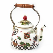Mackenzie-Childs Deck the Halls 2 Quart Tea Kettle, FREESHIPPING