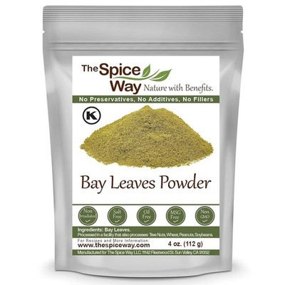 The Spice Way Bay Leaves - ground (4 oz) bay leaf powder 4 Ounce (Pack of 1) 