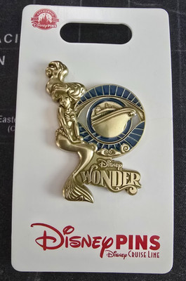 Disney Cruise Line DCL Atrium Statue Wonder Ariel Pin Golden Statue ship pins