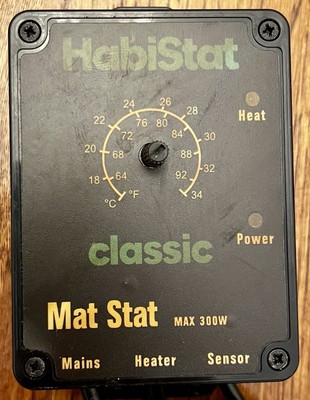 Reptile Habistat Classic Mat Stat Max 300w Thermostat with UK Plug