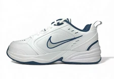 Nike Air Monarch IV White Navy Men’s Training Shoes (4E) Wide – New With Box