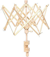 24" BEECHWOOD Umbrella Yarn Swift  Hand Operated Wooden Yarn Winder Unbranded 