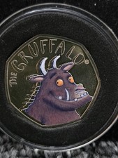 2019 The Gruffalo 50p Coin Rare Fifty Pence Coin With Coloured Decal Sticker