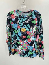 Pre-Owned Ibkul Black Size Small Printed Athletic Long Sleeve