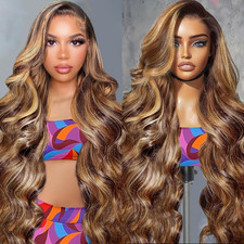 Ombre Lace Front Wig Human Hair Body Wave 13X6 HD Lace Front Wigs Human Hair Pre