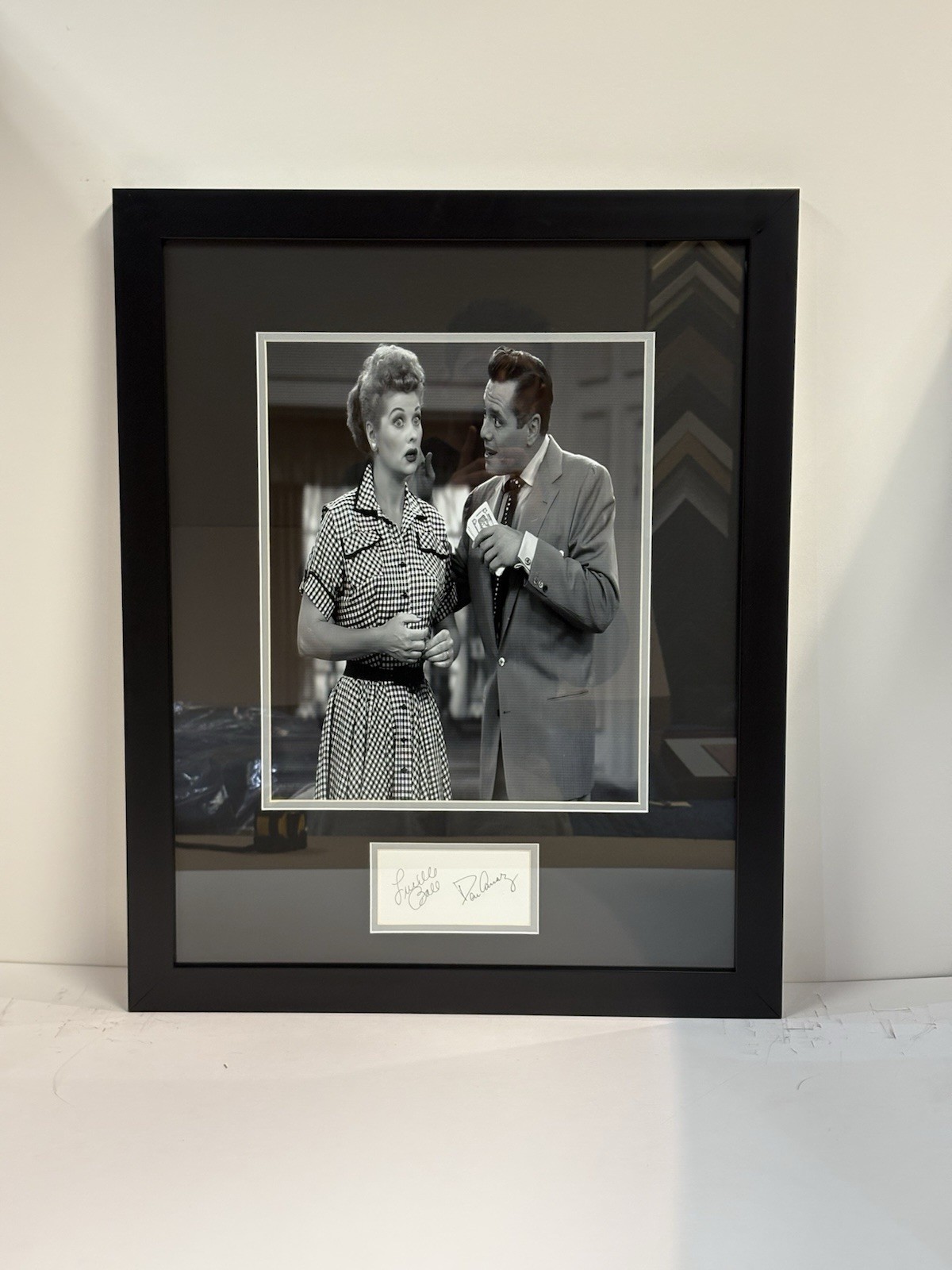 Lucille Ball and Desi Arnaz from I Love Lucy Framed and Signed