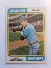 1974 TOPPS JOHN VUKOVICH #349 EX/MT