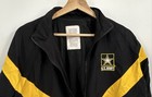 Unisex Black Yellow Physical Fitness Military Uniform Windbreaker Jacket Size M — photo 3