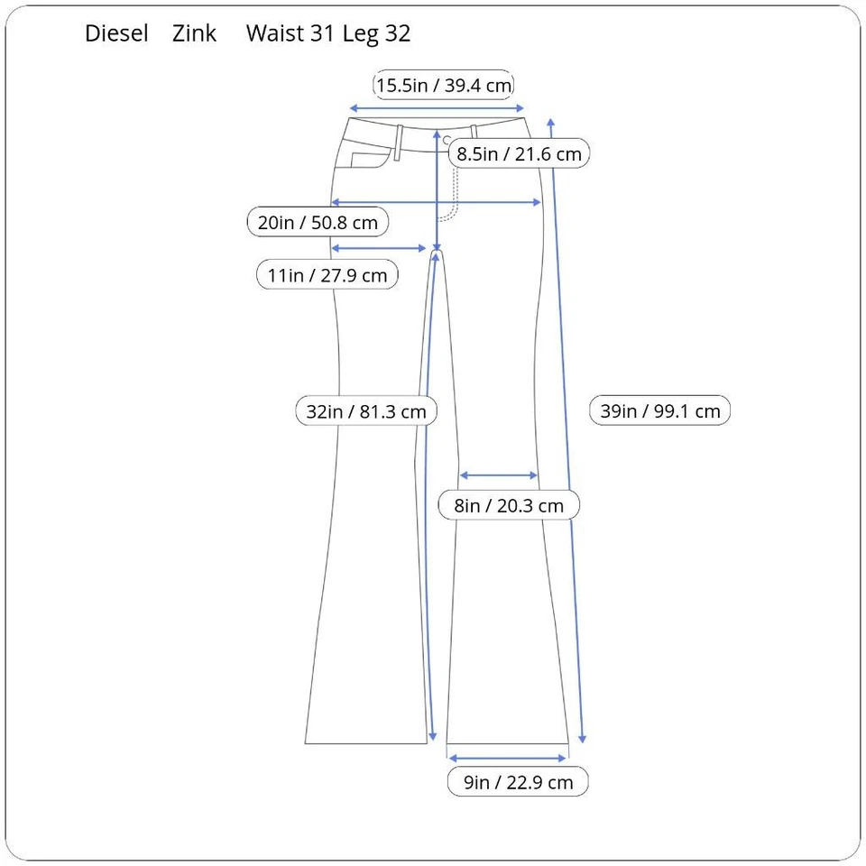 Diesel Zink Bootcut Jeans 00775 Size 12 Waist 31 Leg 32 W31 L32 Zip Fly (Q5485) - Image 4 of 4