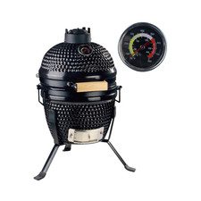 16" Ceramic Kamado BBQ Grill – Portable Charcoal Smoker & Oven, Outdoor Cooking