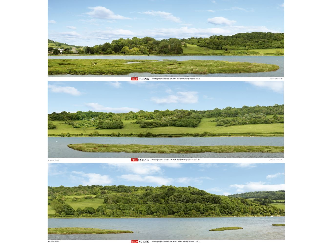 River Valley Photographic Backscene 2400mm All gauges Peco SKP-01
